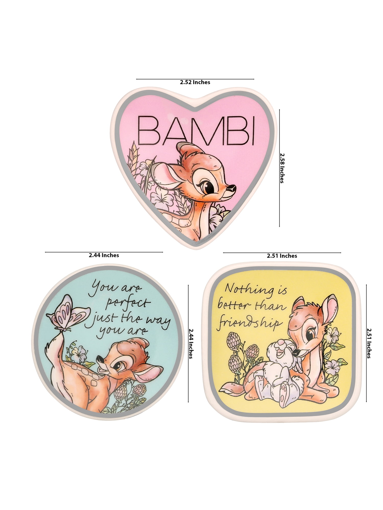 Bambi Mini Trinket Tray Set- 3 Pieces