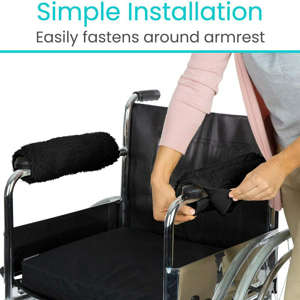 AUTCARIBLE 1 Pair Wheelchair Armrest Cover Memory Foam Arm