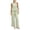 Light Green, variant on vigerkar Womens 2 Outfits Sets Gingham Plaid Sleeveless Ruffle Tank Tops Wide Leg Pants Summer Matching Lounge Sets (Light Green, XXL)
