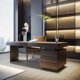 thumbnail image 5 of Reception Conference Desk Organizer Corner Storage Vanity Office Desk Writing Drawers Mesa De Escritorio Office Desk Accessories My Lux Decor Round, 5 of 12