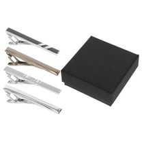 PBPBOX 4pcs Tie Clips Business Copper Tie Clamp Keep Tie in Place for Friends as