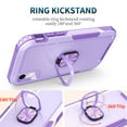thumbnail image 5 of Nalacover For iPhone XR Slim Case,Luxury Hybrid Hard PC and TPU Rugged Bumper 3-In-1 Rotatable Magnetic Ring Kickstand Four Corner Guard Shockproof Anti-Scratch Back Phone Cover, Purple, 5 of 7