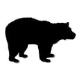 thumbnail image 2 of SD Graphics Studio 26x26 White Modern Wood Framed Museum Art Print Titled - Bear Silhouette, 2 of 4