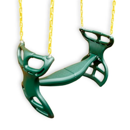 Eastern Jungle Gym Horse Glider Swing – 2-Person Plastic Swing with Plastisol-Coated Chains – Back-to-Back Glider for Kids – Compatible with Most Outdoor Swing Sets and Playsets