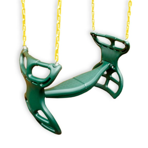 Eastern Jungle Gym Horse Glider Swing – 2-Person Plastic Swing with Plastisol-Coated Chains – Back-to-Back Glider for Kids – Compatible with Most Outdoor Swing Sets and Playsets