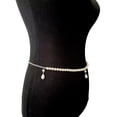 thumbnail image 3 of Yoyauz Pearl Belt Belt Gold Tiered Body Chain Pearl Navel Chain Beach Bikini Chain Party Sexy Body Jewelry Accessories For Ladies & Girls, 3 of 3