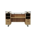thumbnail image 3 of Safco Mirella Modern Wood Reception Desk in Sand Dune Beige Finish, 3 of 5