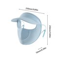 thumbnail image 2 of Sombrero de protección solar para mujer Máscara solar de seda de hielo transpirable para deportes al aire libre (azul), 2 of 5
