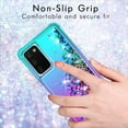 thumbnail image 4 of for Galaxy A03S Case,Samsung 03S Case with HD Screen Protector,Gradient Quicksand Glitter Liquid Floating Waterfall Durable Girls Cute Phone Case for Samsung Galaxy A03S (Teal/Purple), 4 of 8