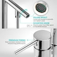 thumbnail image 3 of AKDY 43" Freestanding Bathtub Faucet Floor Mount Tub Filler Handheld Bath Wand Shower, 3 of 5