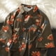 thumbnail image 4 of Camisa de manga corta con estampado floral 3D retro de rosas para hombre, nueva camisa de verano, estilo hawaiano moderno e informal para vacaciones en la playa, 4 of 5