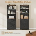 thumbnail image 5 of 2 Drawer File Cabinet with Lock, Wood Filing Cabinet fits Letter, Legal, A4 Size, Hanging File Folders, Farmhouse File Cabinets for Home Office with Adjustable Storage Shelf, Black, 5 of 7