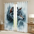 thumbnail image 2 of Feelyou Rustic Grey Wolf Black Out Curtains, Watercolor Tree Plant Curtains Pack of 2 (42x63 Each), Teens Kids Boys Girls Bedroom Curtains, Window Curtains Home Decor, 2 of 6