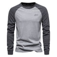 thumbnail image 1 of Birdeem Chemises Décontractées pour Hommes Couleur Unie Manches Longues Col Rond, 1 of 1