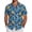12-Blue, variant on IWRICH Men's Hawaiian Shirt Short Sleeve Floral Button down Shirts Tropical Summer Beach Shirts Camp Collar Shirt 12-Blue XL