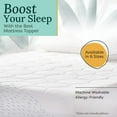 thumbnail image 3 of Zen Bamboo Mattress Pad Cover, Cooling Bed Topper & Waterproof Protector with Deep Pockets, King, White, 3 of 5