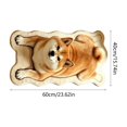 thumbnail image 3 of Dogs Shape Bath Plush Mat Rug, Polyester Non-Slip Quick Dry Absorbent Thin Bathroom Rugs Fit Under Door Bathroom Floor Mats-Shower Rug for in Front of Bathtub, Sink, Shower Room, 3 of 5