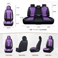 thumbnail image 7 of Coverado Front Car Seat Covers, Stylish Faux Leather 2 Seat Protectors, Automotive Interior Accessories Universal Fit for Most Cars, Black & Purple, 7 of 7