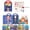 T6-C, variant on Busy Book for Toddlers 1-3 Reusable Jelly Sticker Books Travel Toys Stickers for Toddlers 2-4 Years Toddler Books Stickers for Kids,A