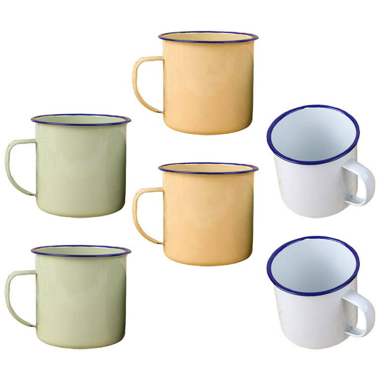 Modern Retro Enamel Mug Camping Mug in Vintage Enamelware Designs – Fun  Metal Coffee Mug and Durable…See more Modern Retro Enamel Mug Camping Mug  in