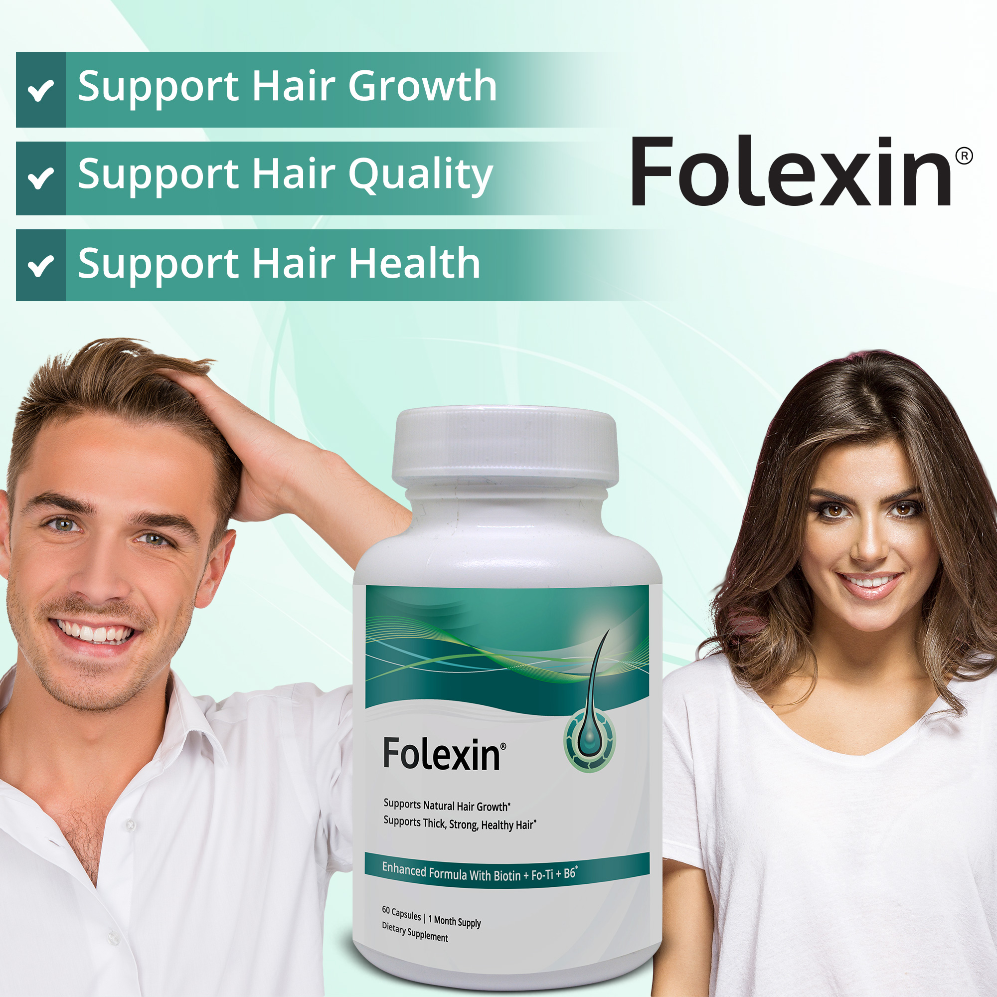 Folexin Supports Natural Hair Growth