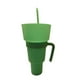 thumbnail image 2 of Inteprter Conveniente y elegante taza de paja con asa para cualquier ocasión y la tapa de la taza se puede usar como cuerpo de la taza para Barra de herramientas Verde (color sólido) 901-1000ml, 2 of 6