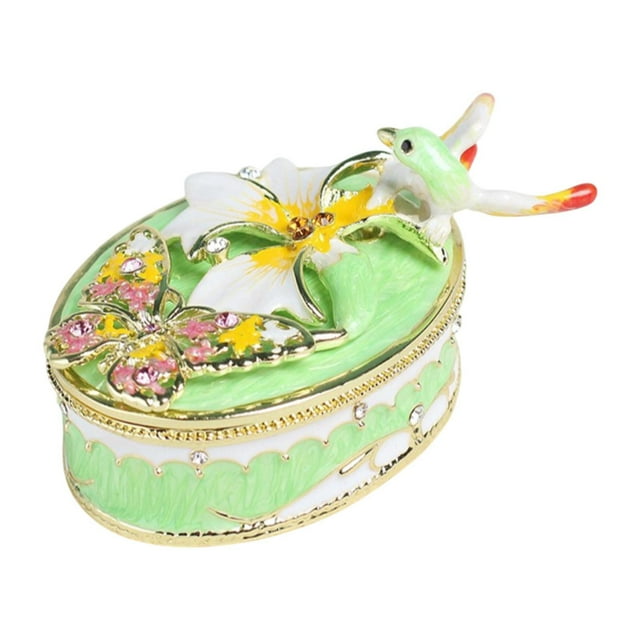 MERIGLARE Boîte à Bijoux Émaillée Décoration Design Rétro pour Fournitures de Fête Vert