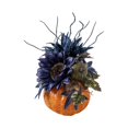 thumbnail image 2 of CoreLiving Large 9.8 Inch Decorative Artificial Pumpkins, Fake Fall Harvest Centerpiece for Thanksgiving Tables, Home Decor with Sunflower Maple Leaf Berries, 2 of 8
