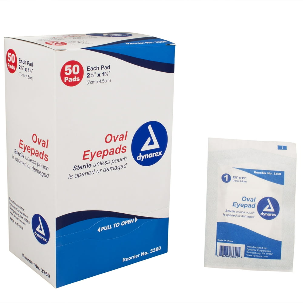 Dynarex Sterile Oval Eye Pads 50ct