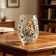 thumbnail image 3 of The Stemless Wine GlassReligious Glass Cup With Lamb Grape Gold Art Inspirational Catholic Gift For Communion Baptism, 3 of 4