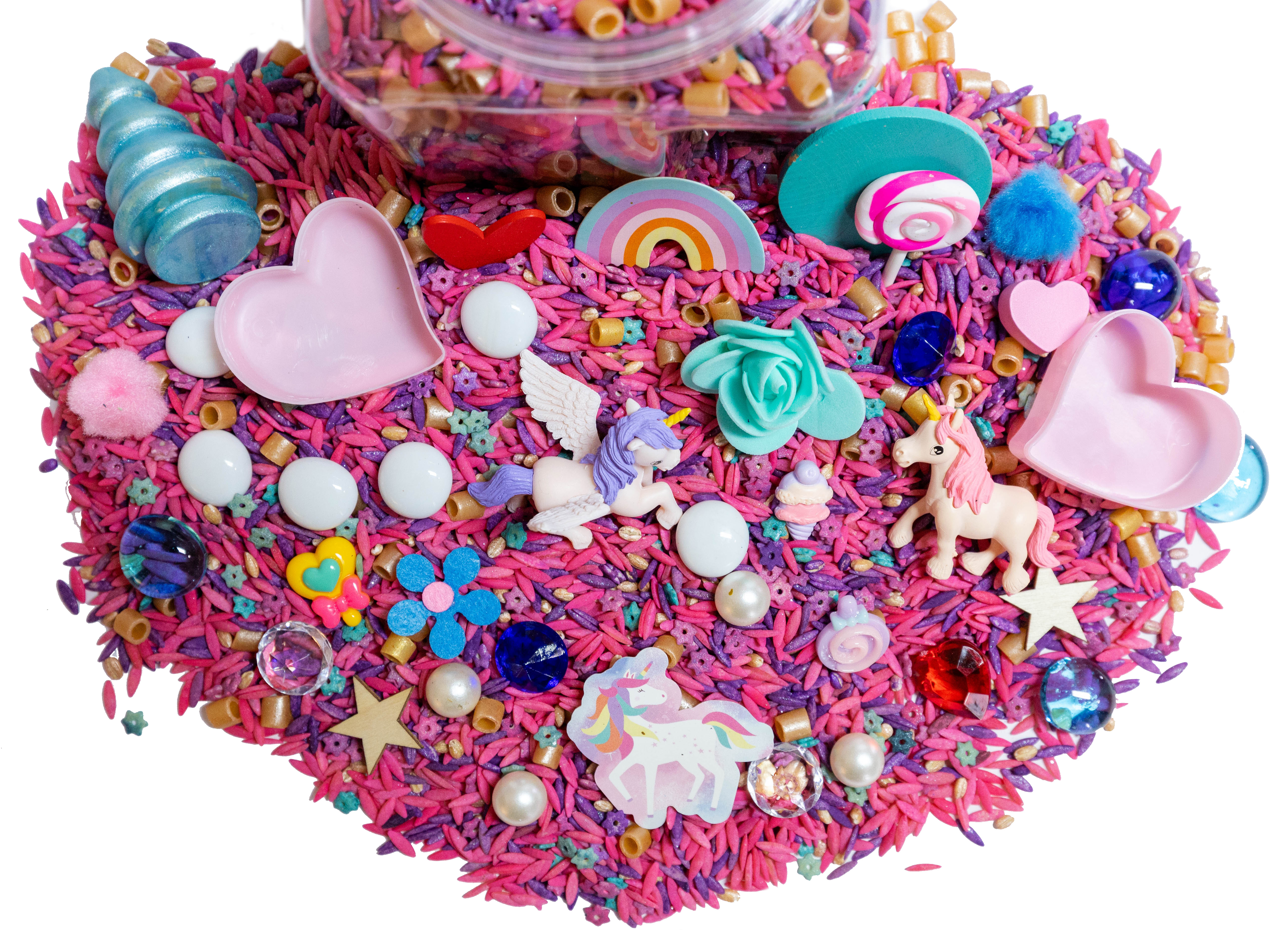 Unicorn Sensory Bin, Unicorn Sensory Toys For Girls, Unicorn Toys for Girls, Toddler Crafts and Activities