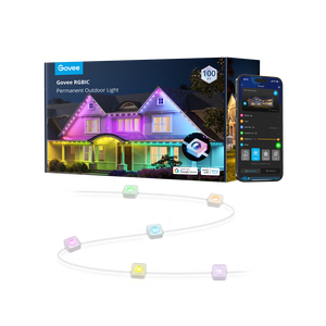 Govee 100ft RGBIC Permanent Outdoor Lights with 72 Lights, White version