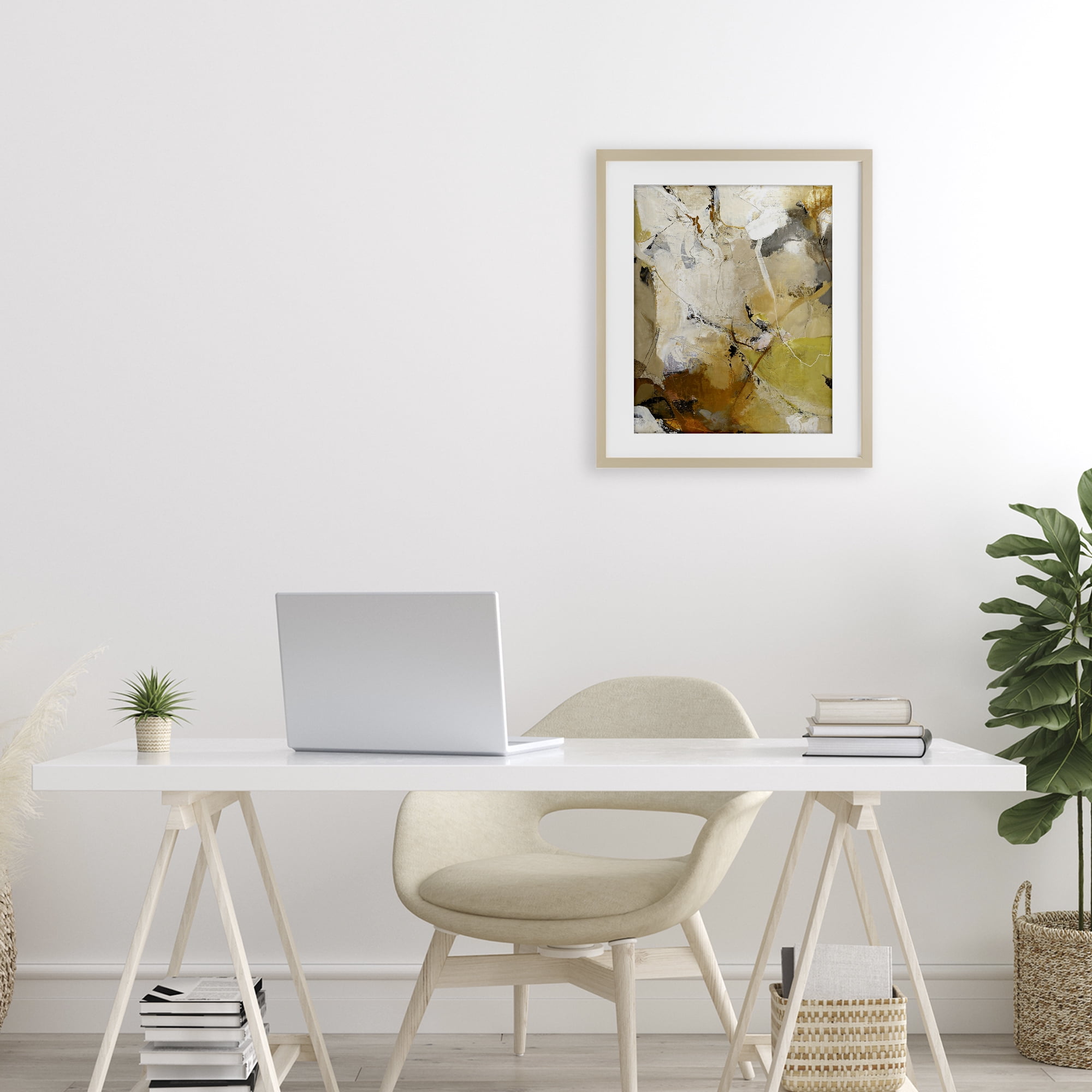 Stupell Industries Warm Earth Tones In Motion Birch Framed Print Under Glass, design by Design Fabrikken