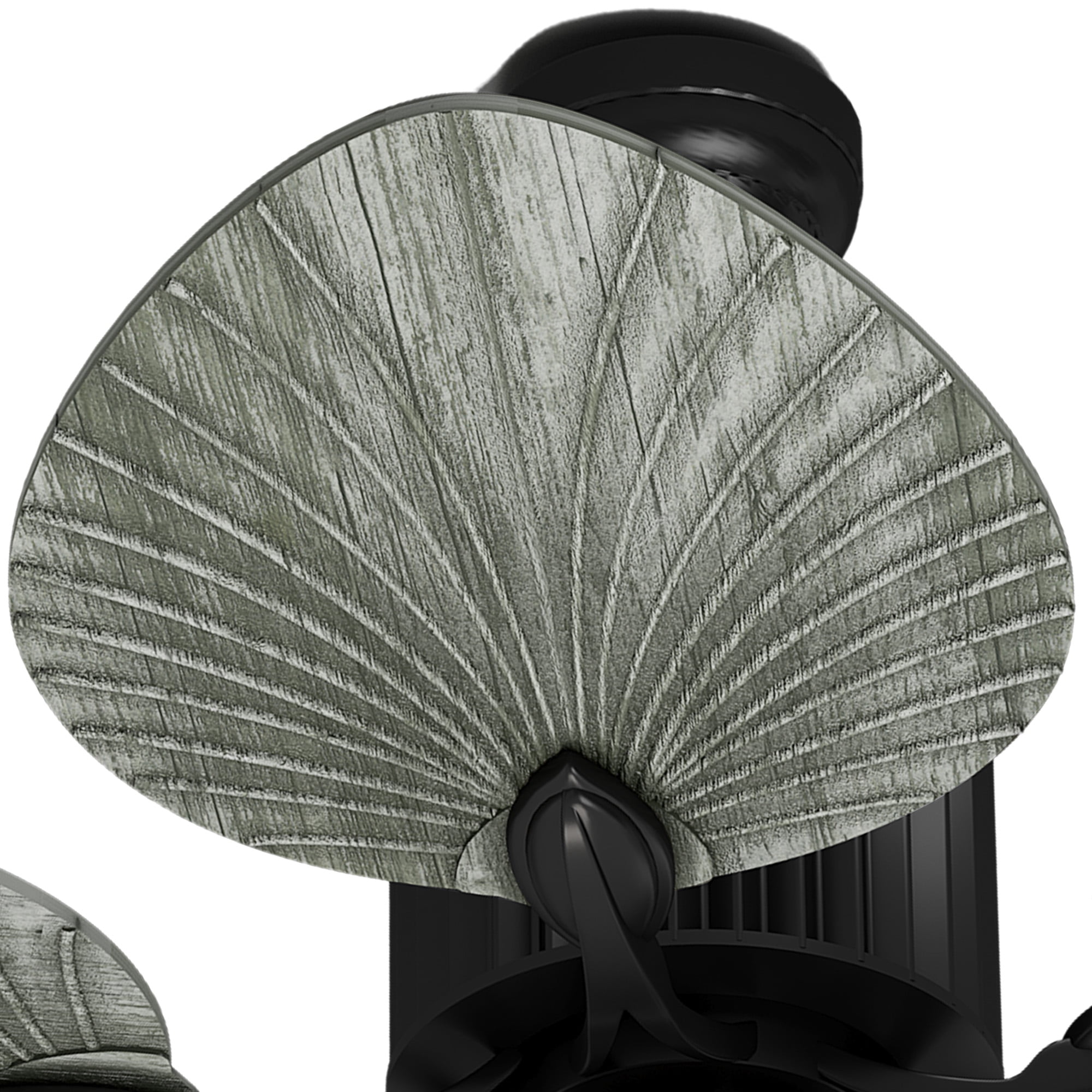 Craftian 44"  Tropical Ceiling Fan with Lights and Remote,5 Palm Leaf Blades, 3-Color LED, Timer & Memory, Indoor/Outdoor - Gray