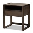 thumbnail image 1 of Baxton Studio Contemporary Inicio 1-Drawer Wood Nightstand in Ash Brown, 1 of 8