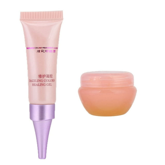 Semi-Permanent Tattoo Repair Gel Eyebrow Lip Color Fixing Nourishing Cream Set (8g+5g)