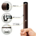 thumbnail image 3 of Deco Window Deco Essential 1 In Powder Coated Wood Taper Adjustable Single Curtain Rods 36-66 In, 3 of 9