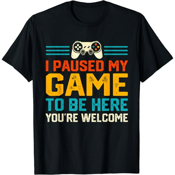 I Paused My Game To Be Here Video Gamer Gaming For Teen Boys T-Shirt