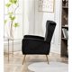 thumbnail image 2 of Silla de acento de terciopelo con patas de metal, sillón tapizado moderno, silla lateral de espalda para salón dormitorio pequeños espacios, 2 of 5