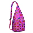 thumbnail image 1 of Cake & Donut Sling Backpack – Delicious Dessert Design Shoulder Bag, Fashionable Water-Resistant Daypack, 1 of 4