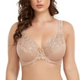 thumbnail image 2 of Women's Sexy Lace Embroidered Bras Full Coverage Unlined Underwire Plus Size Bra 36C, 2 of 9