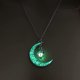 thumbnail image 3 of Los más vendidos Collar con colgante de luna de calabaza luminosa de explosión de Halloween - Collar de luna luminosa Collar con colgante de piedra Collar fluorescente, Accesorios de collar luminoso, 3 of 5