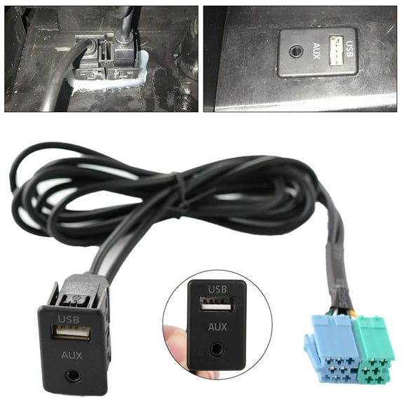 1 X 1.5m AUX USB Adapter Radio Extension Cables USB Port Adapter USB Port Adapter Car Electronics Accessories