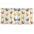 thumbnail image 6 of Ryvnso Cute Chicken Curtains Sets Short Curtain Rod Pocket Half Window Cafe Farmhouse Tier 2 Panels 57"W x 36"L, 6 of 7