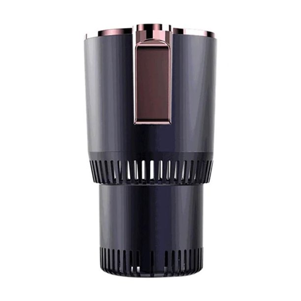 LUVCLS Taza para bebidas frías y calientes 2 en 1 para automóvil inteligente Refrigeración rápida Enfriamiento/calefacción Pantalla 24 V Mini taza para bebidas 12 V