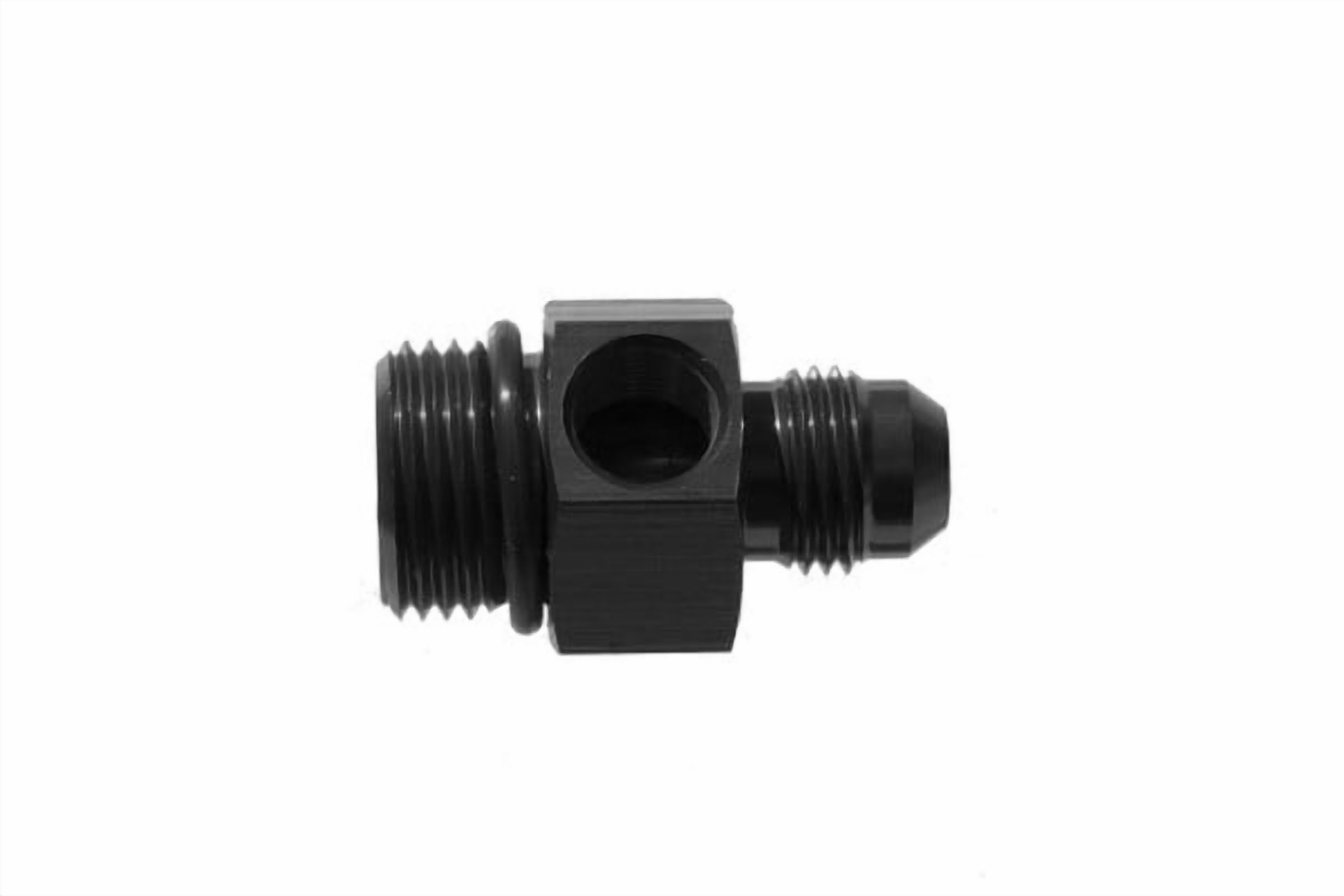 Red Horse Performance 9193-10-08-2 -10 An Male To -08 Orb With 1/8NPT Gauge Port Adapter -Black