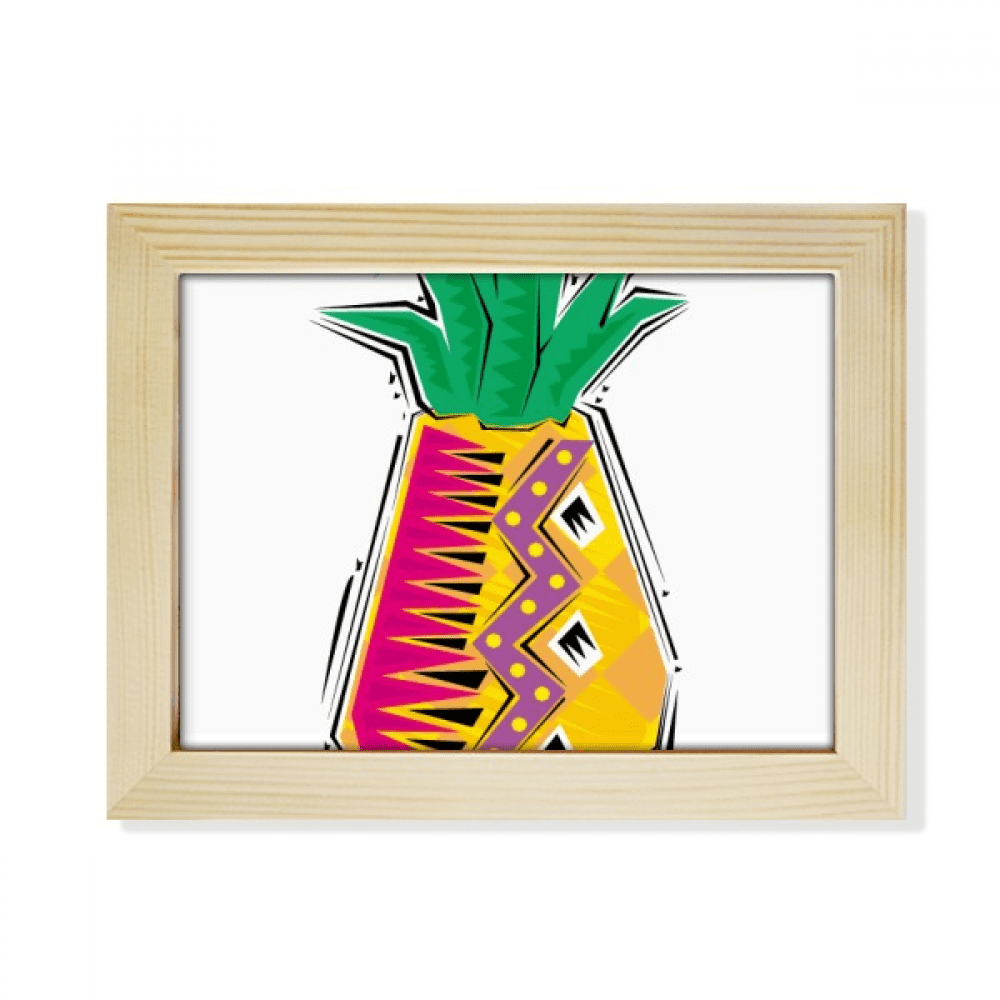 Alimento piña Mexicon cultura elemento ilustración Escritorio de madera ...
