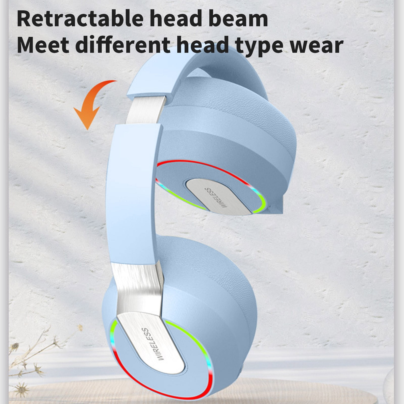Bluetooth Wireless Headset – Bluetooth 5.1 Wireless Earphones With Low Latency Comfortable To Wear Long Battery Life Foldable With Microphone Bluetooth Earphones