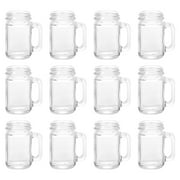 Uxcell Mason Jar Shot Glasses with Handles, 1Pack 40ml/1.5 OZ Reusable Mini Mason Shooter Glass