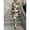 2, variant on Women Long Sleeve Bodycon Maxi Dress Printed Crew Neck Floor Length Casual Dress